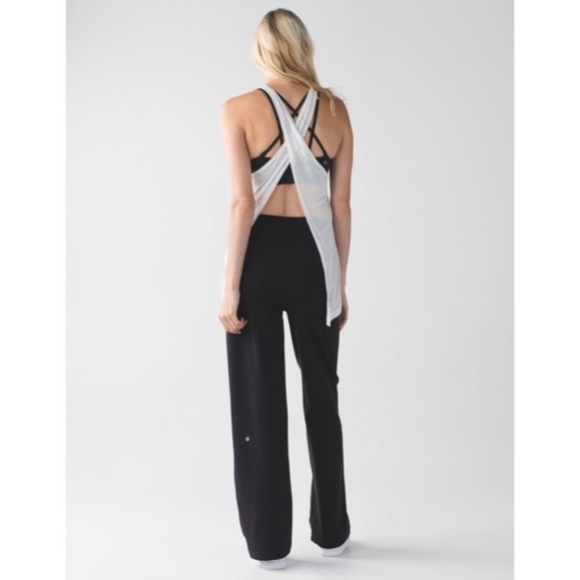NEW Lululemon Sit In Stillness High Rise Luon Wide Leg Pants BLACK SIZE 2 - Picture 1 of 14